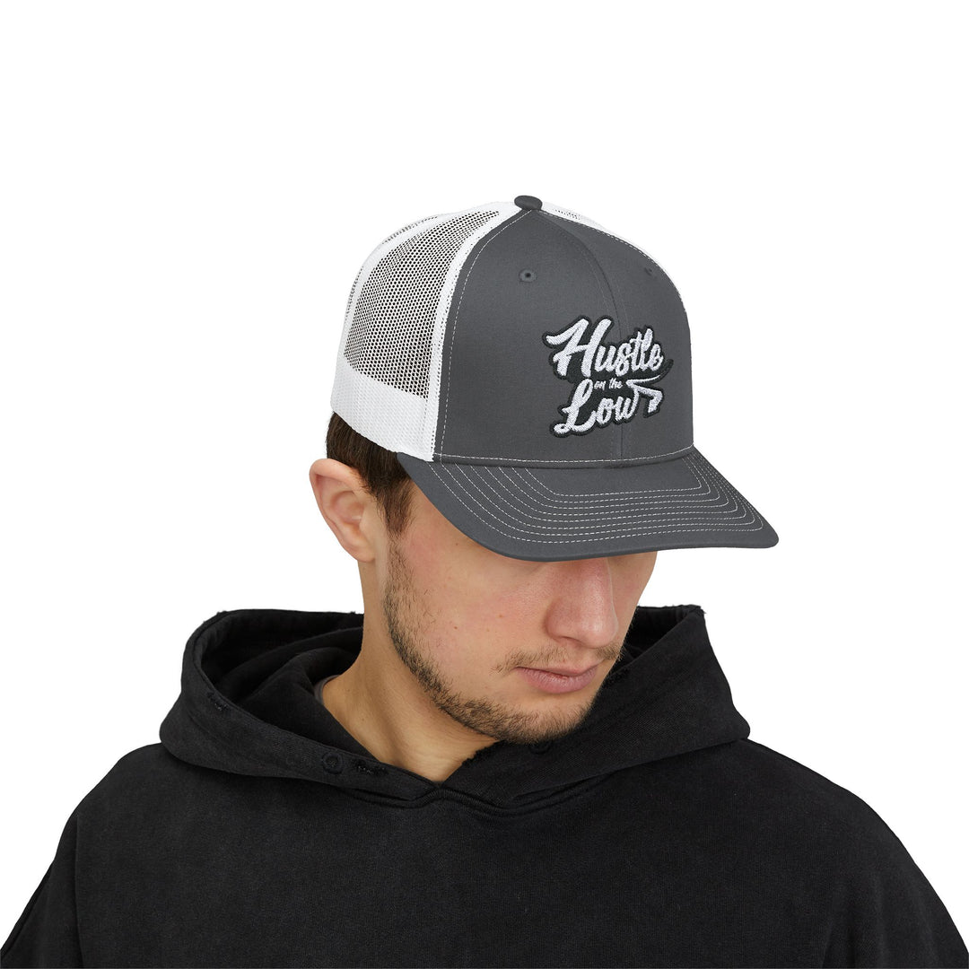 Hustle On the Low Snapback Trucker Cap