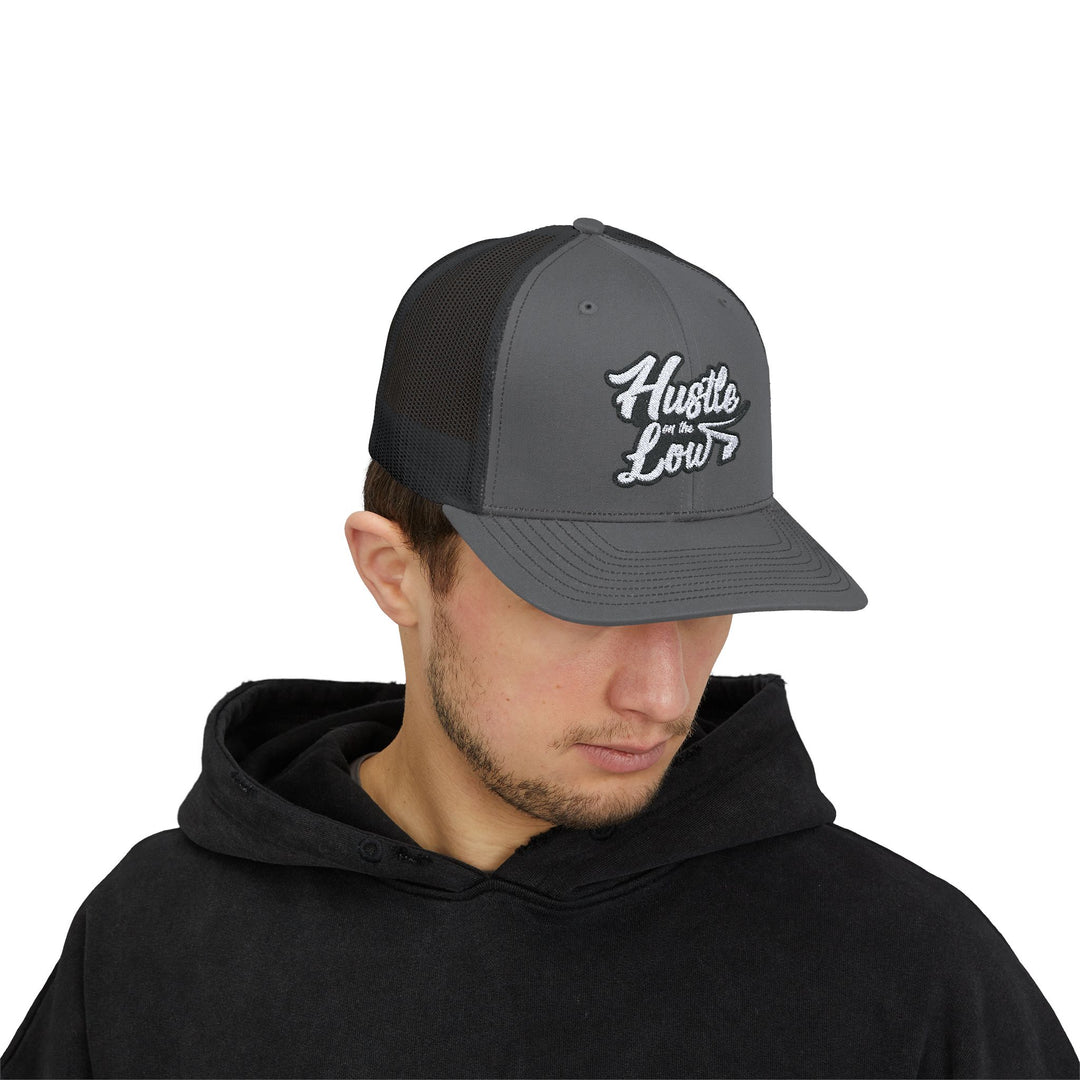 Hustle On the Low Snapback Trucker Cap