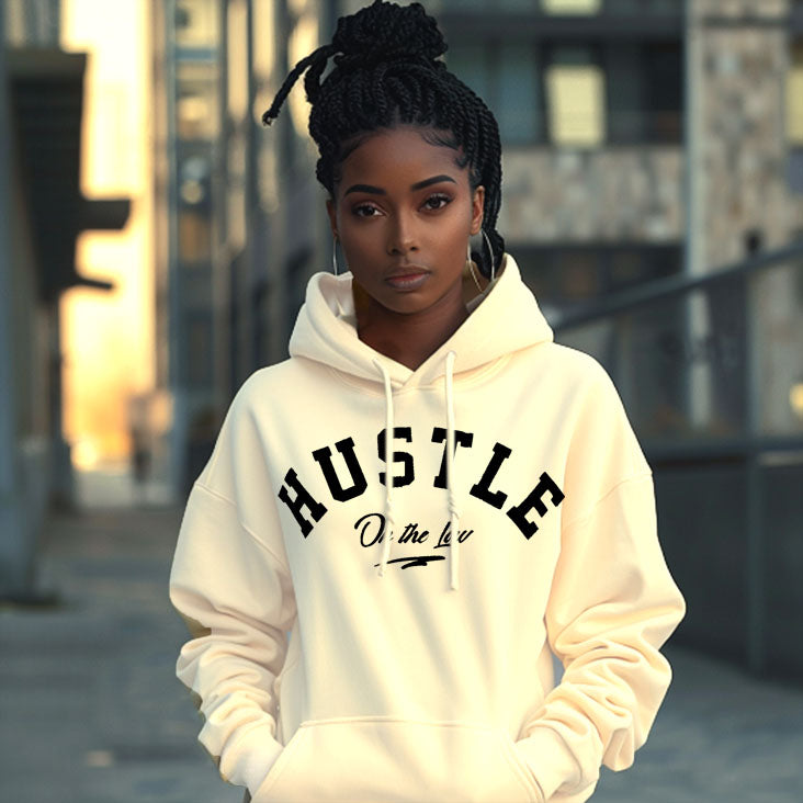 Cream Hustle On The Low -2024 Heather Cream Hoodie