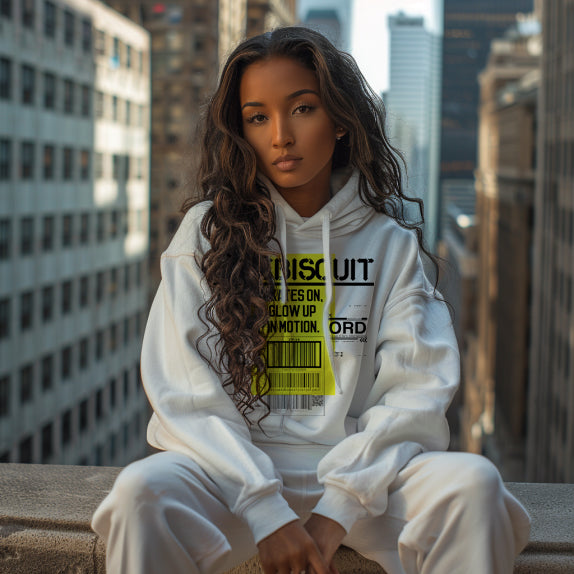 Jivebiscuit 18 GLOW UP -2025 Sweet Cream Heather Hoodie