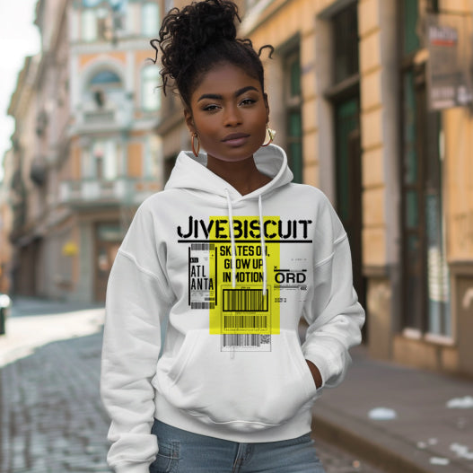 Jivebiscuit 18 GLOW UP -2025 Sweet Cream Heather Hoodie