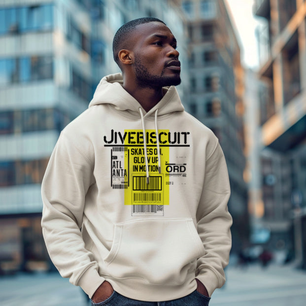 Jivebiscuit 18 GLOW UP -2025 Sweet Cream Heather Hoodie