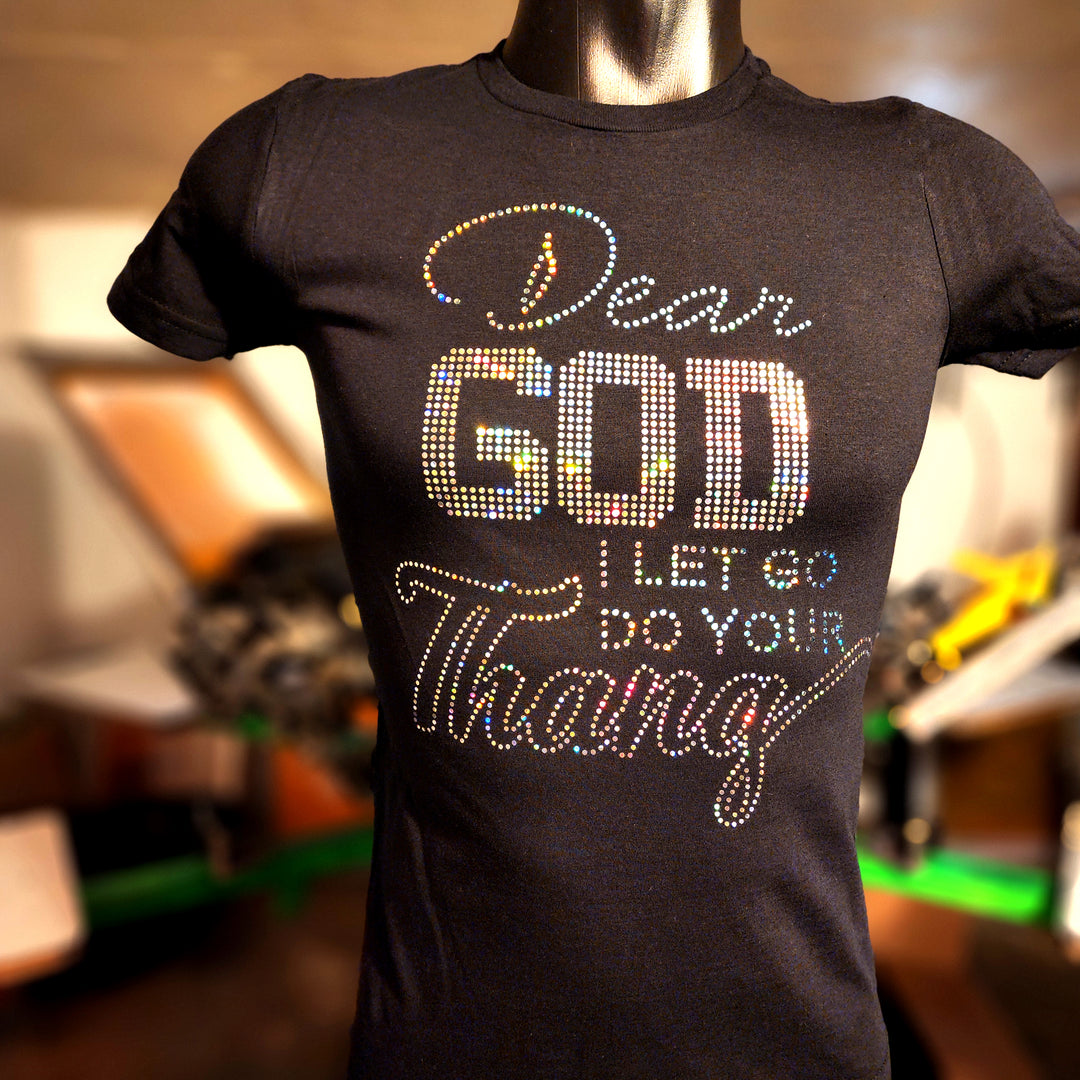 GOD Do Your Thing - Black Blinged T shirt