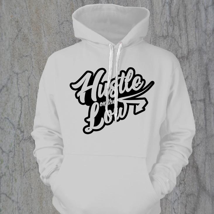 Hustle On The Low -2021 White and Black Hoodie - GETILL1